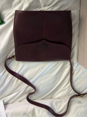Longchamp Burgundy Leather Shoulder Bag Great Condition